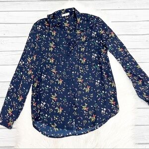 Pleione Floral long sleeve blouse